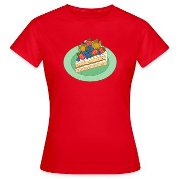 Fruchtige Tortenpracht - Frauen T-Shirt - Rot - Vorne - AI Model Female 172 dark (172cm)