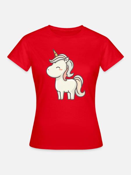 Einhorn - Frauen T-Shirt - Rot