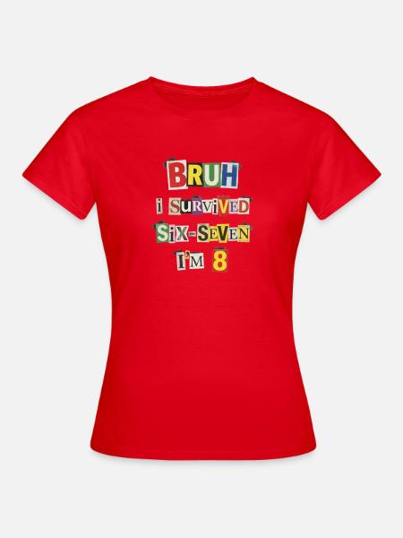 Bruh Überlebt 8 Meme-Collage - Frauen T-Shirt - Rot