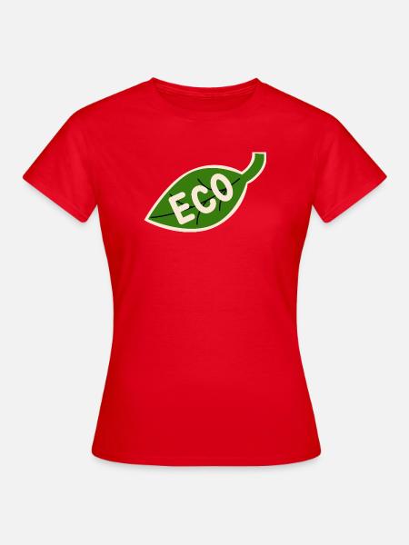 Öko-Blatt-Emblem – Minimalismus - Frauen T-Shirt - Rot