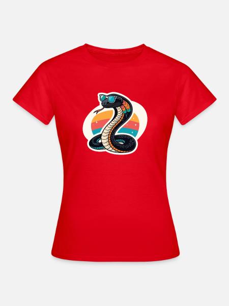 Cobra Sun Retro - Frauen T-Shirt - Rot