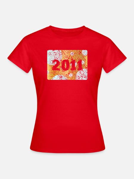 Zahl 2011 - Frauen T-Shirt - Rot