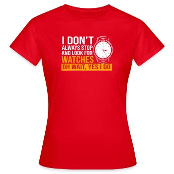 Coupe mulet Coupe mulet - T-shirt Femme - rouge - Devant - AI Model Female 172 dark (172cm)
