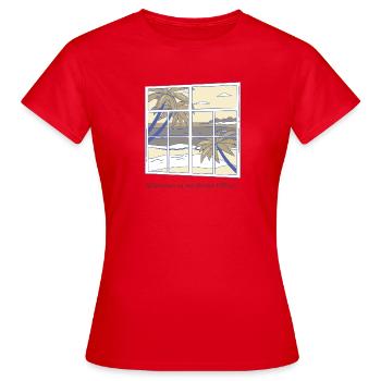 Windows in meinem Homeoffice - Frauen T-Shirt - Rot - Vorne - AI Model Female 172 dark (172cm)