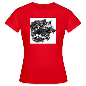 Cyber- Hyäne Armor - Frauen T-Shirt - Rot - Vorne - AI Model Female 172 dark (172cm)