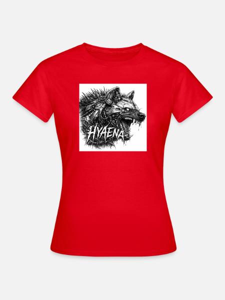 Cyber- Hyäne Armor - Frauen T-Shirt - Rot