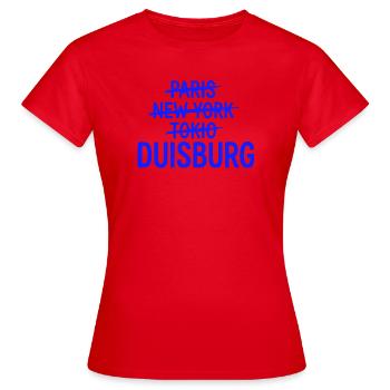 Duisburg, Ruhrpott, Quartier de la Ruhr Hoodie de la ville, Mug - T-shirt Femme - rouge - Devant - AI Model Female 172 dark (172cm)