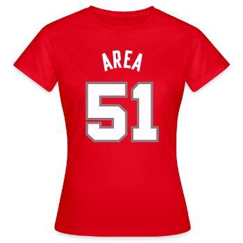 ZONE 51 White - T-shirt Femme - rouge - Devant - AI Model Female 172 dark (172cm)