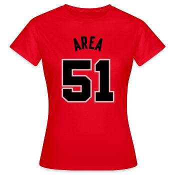 ZONE 51 Noir - T-shirt Femme - rouge - Devant - AI Model Female 172 dark (172cm)