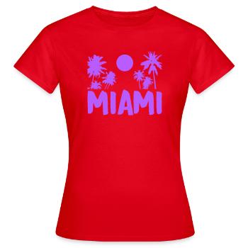 Miami - T-shirt Femme - rouge - Devant - AI Model Female 172 dark (172cm)