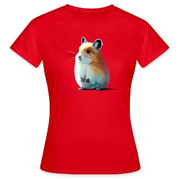 Whistling Hare - Women's T-Shirt - red - Front - AI Model Female 172 dark (172cm)