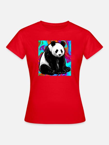 Panda - Frauen T-Shirt - Rot