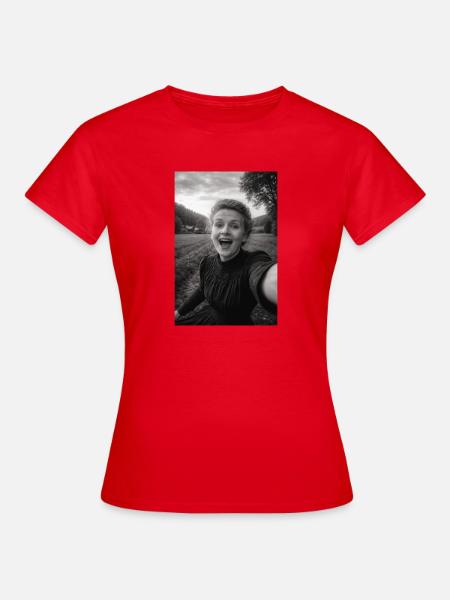 Marie Curie Selfie - Frauen T-Shirt - Rot