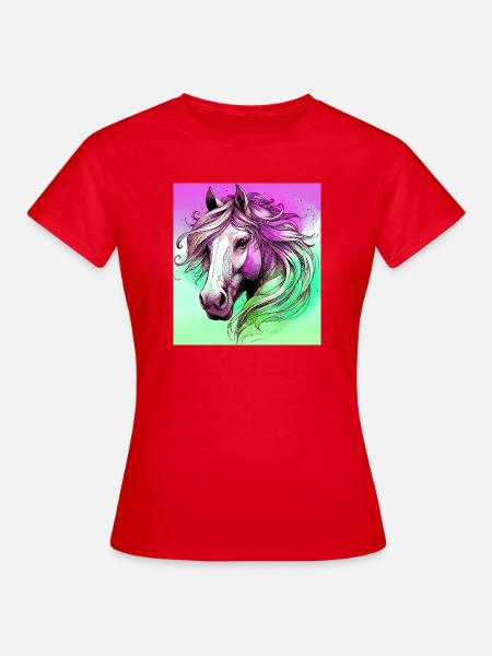 Pferd - Frauen T-Shirt - Rot