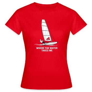 Régate Voile Chemise Voilier Yacht Équipage - T-shirt Femme - rouge - Devant - AI Model Female 172 dark (172cm)
