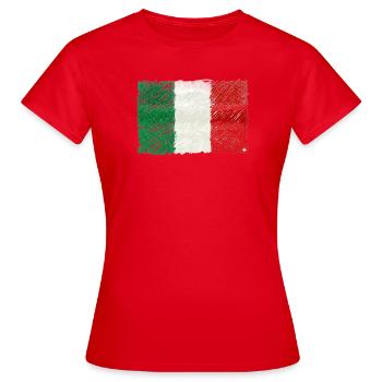 Scribbled Italian Flag - Women's T-Shirt - red - Front - AI Model Female 172 dark (172cm)