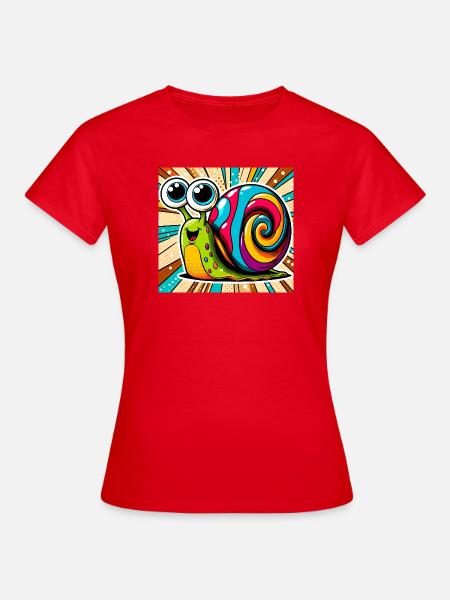 Schnecke - Frauen T-Shirt - Rot