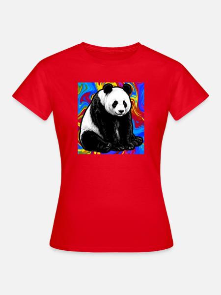 Panda - Frauen T-Shirt - Rot