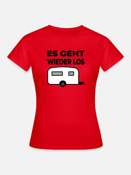 Camping - Frauen T-Shirt - Rot