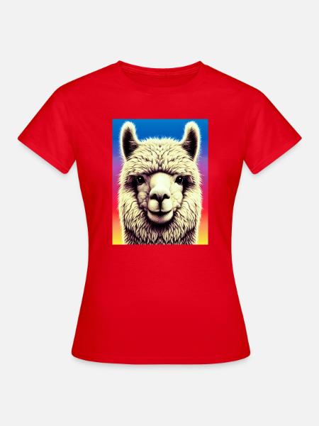 Alpaka - Frauen T-Shirt - Rot