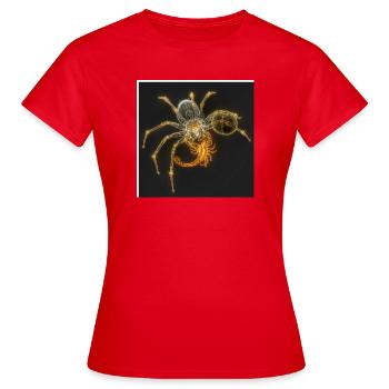 Design de l’arachnide néon - T-shirt Femme - rouge - Devant - AI Model Female 172 dark (172cm)