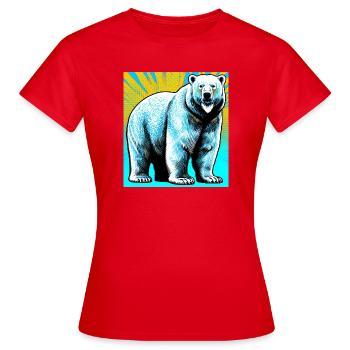 polar bear - Women's T-Shirt - red - Front - AI Model Female 172 dark (172cm)