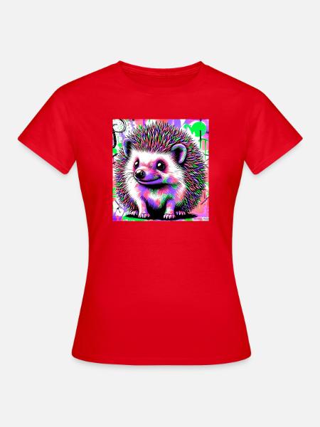 Igel - Frauen T-Shirt - Rot