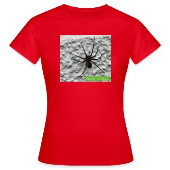 Spinne - Frauen T-Shirt - Rot - Vorne - AI Model Female 172 dark (172cm)