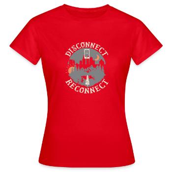 Camper, Wanderer, Pfadfinder, Camping, Wandern, Berge, Wald, - Frauen T-Shirt - Rot - Vorne - AI Model Female 172 dark (172cm)