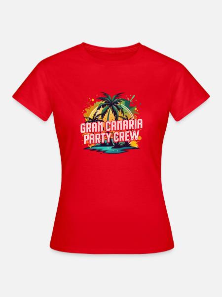 Gran Canaria Party Crew - Frauen T-Shirt - Rot