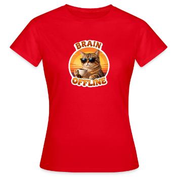 Chat Offline Café Soleil - T-shirt Femme - rouge - Devant - AI Model Female 172 dark (172cm)