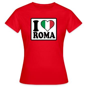 I love Roma, Rom - Frauen T-Shirt - Rot - Vorne - AI Model Female 172 dark (172cm)
