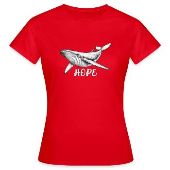 Espoir Sauvetage de Baleines Espoir - T-shirt Femme - rouge - Devant - AI Model Female 172 dark (172cm)