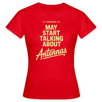 Vielleicht fangen wir an, über Antennen zu sprechen - Frauen T-Shirt - Rot - Vorne - AI Model Female 172 dark (172cm)