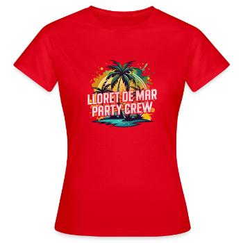 Lloret De Mar Party Crew - Frauen T-Shirt - Rot - Vorne - AI Model Female 172 dark (172cm)