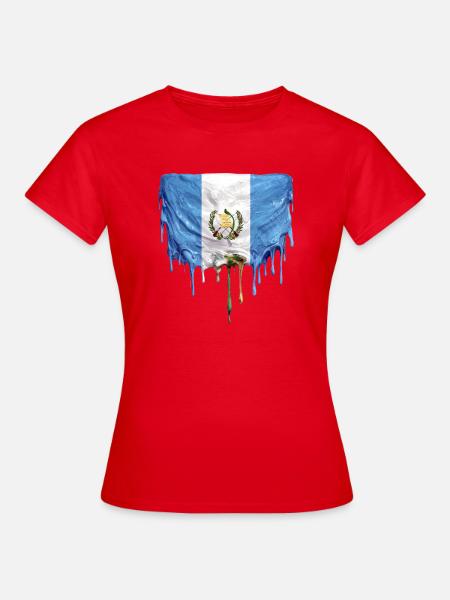 Guatemala Flagge Schmelz-Effekt - Frauen T-Shirt - Rot