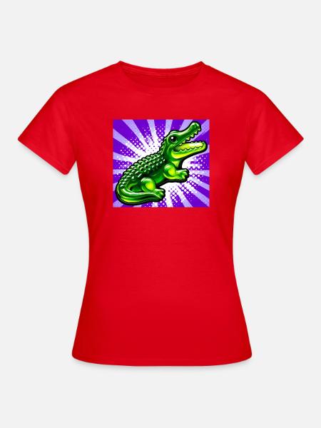 Krokodil - Frauen T-Shirt - Rot
