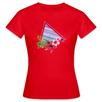 Du bist wundervoll  - Frauen T-Shirt - Rot - Vorne - AI Model Female 172 dark (172cm)