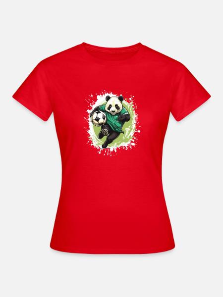 Panda Fussball Team - Frauen T-Shirt - Rot