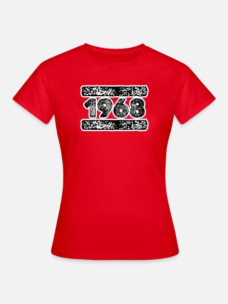 Jahreszahl 1968 - Frauen T-Shirt - Rot