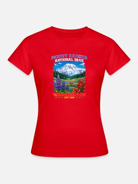 Mount Rainier National Park Washington - Frauen T-Shirt - Rot