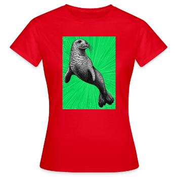 Siegel - Frauen T-Shirt - Rot - Vorne - AI Model Female 172 dark (172cm)