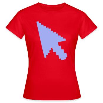 Zeiger Maus Silhouette - Frauen T-Shirt - Rot - Vorne - AI Model Female 172 dark (172cm)