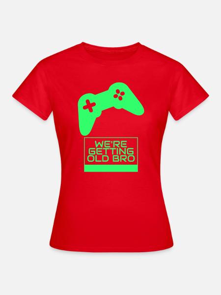 Wir werden älter, Bruder-Gamer - Frauen T-Shirt - Rot