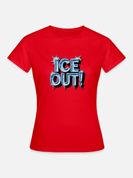 Eisblau Textur Design - Frauen T-Shirt - Rot
