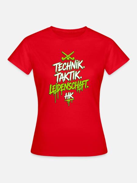 Technik. Taktik. Leidenschaft. - Frauen T-Shirt - Rot