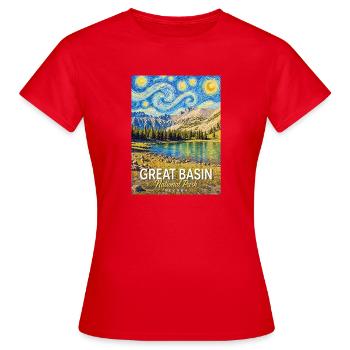 Parc national du Grand Bassin, Nevada - T-shirt Femme - rouge - Devant - AI Model Female 172 dark (172cm)