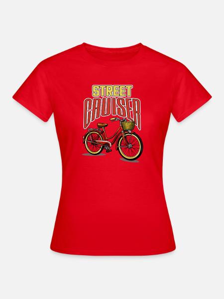 Street Cruiser Fahrrad - Frauen T-Shirt - Rot