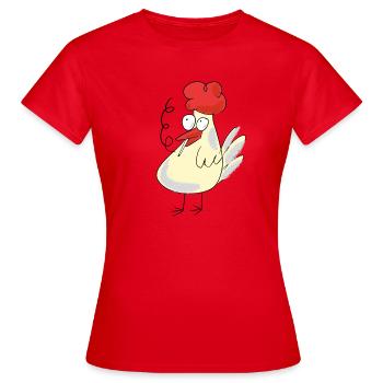 Poulet, fumeur, cigarette, tabac, poulets fumeurs, - T-shirt Femme - rouge - Devant - AI Model Female 172 dark (172cm)