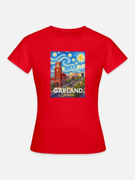 Garland, Texas Sternennacht - Frauen T-Shirt - Rot